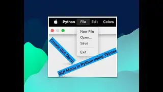 10-Create GUI Menu in Python using TKinter | Dare to program GUI Menu| Python GUI Menu