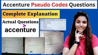 Accenture Pseudo Code Questions || Previous year pseudo codes asked in accenture 