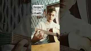 Як грати акорд D на гітарі