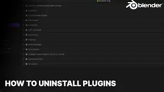 How to uninstall plugins in blender | The Basics of blender⚡