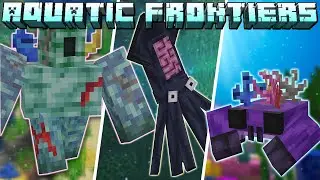 ПОВОДНЫЙ ГОЛЕМ И ГИГАНСКИЙ ОСЬМИНОГ В МАЙНКРАФТ | ОБЗОР МОДА MINECRAFT Aquatic Frontiers