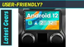Junsun 10-Inch Android 12 Car Radio Stereo with Wireless CarPlay and Android Auto for Jeep