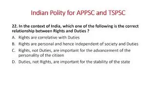 Indian Polity for APPSC and TSPSC || Group-I , Group-II , Group-III and Group-IV ||UPSC 2023