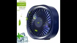USB Desk Fan 360 degree Rotation 3 Speeds Portable Desktop Table Cooling Fan