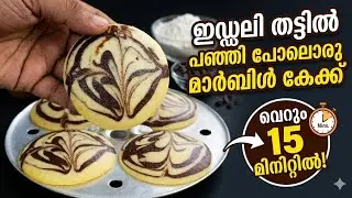ഇഡ്ഡലി തട്ടിൽ പഞ്ഞി പോലൊരു മാർബിൾ കേക്ക് |15 mins. Marble Cake | Soft & Easy[No Oven]Cake Malayalam