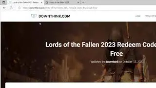 Lords of the Fallen 2023 Redeem Code Download Free - PS5/Xbox Series X/S/PC - Tutorial