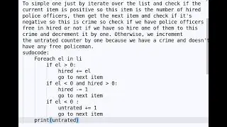 Codeforces 427A - Div2 - Police Recruits (Arabic)