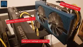 New over-clocks for Sapphire Nitro RX580 8GB - Halved my wattage! - More efficient KASPA mining now!