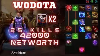 АМ С ДВУМЯ БАШЕРАМИ / 25 kills & 42000 networth / АНТИ МАГ СИЛА / WORLD OF DOTA /