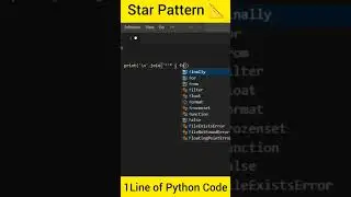 Star Pyramid Pattern using one line of Python Code 