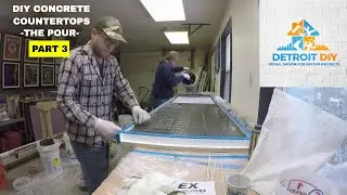 DIY Concrete Countertops KITCHEN | Part 3, THE POUR!