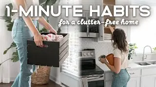 ONE-MINUTE Decluttering Habits For A Organized & Clutter-Free Home (+15 Ideas!) 📦