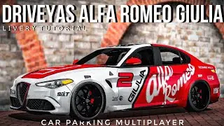 Car Parking Multiplayer | DriveYas Alfa Romeo Giulia Quadrifoglio Livery Tutorial