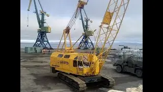 Кран РДК-400 – погрузочные работы в самом северном порту РФ АО Морской порт «Певек» 2019 г