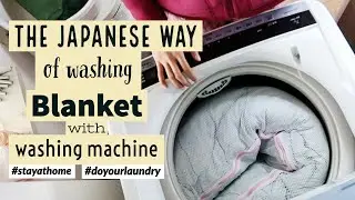 How to EASILY wash your WINTER BLANKET using Japanese washing machine! [Japan life hacks] 