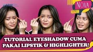 TUTORIAL EYESHADOW NATURAL UNTUK PEMULA, CUMA PAKAI LIPSTIK DAN HIGHLIGHTER!