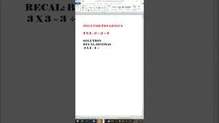 ONLY FOR THE GENIUS  #howto #mathstricks #mathskills