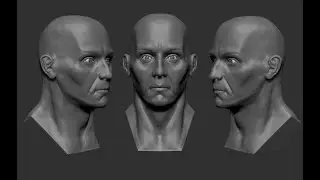 Sculpting head in zbrush. 