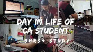 A Day in Life of a CA Aspirant🔥📚 | 9 hrs+ Study | Study Vlog