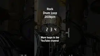 Rock Drum Backing Track - 200bpm #drumtrack #rockdrums
