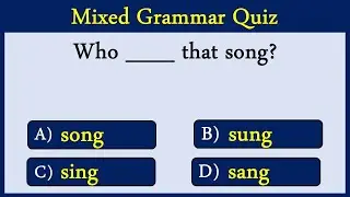 Mixed English Grammar Quiz 59:  Can You Score 10/10 In This Quiz?