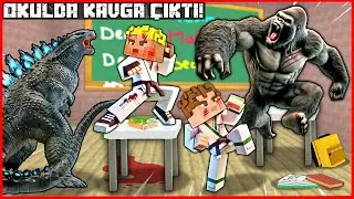 THERE WAS A FIGHT WITH SCARY CREATURES AT SCHOOL, AND EFEKAN BEAT THEM EVERYONE! 😂 -Minecraft