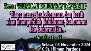 Renungan Harian ,   05  November 2024  HKBP Bandung Reformanda