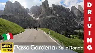 Driving in Italy 25: Passo Gardena (Sella Ronda) 4K 60fps