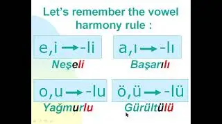 Turkish lesson / How to use -lı -li derivational affixes in Turkish?
