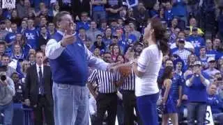 Ashley Judd and Rupp Arena Crowd Wish Joe B. Hall a Happy Birthday