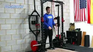BANDED SINGLE ARM TRICEPS PUSH DOWN / EXTENSIÓN DE CODO EN POLEA ALTA UNILATERAL CON BANDA ELÁSTICA