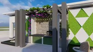 Rooftop Barbeque Area Design | Rooftop garden | pergola Design