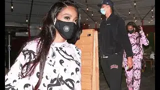 Winnie Harlow opts for comfort in pink co-ords on dinner date with her Lakers beau Kyle Kuzma