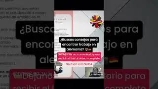 Consejos para encontrar trabajo en alemania - video completo en canal de Deutsch mit ZALOA