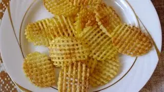 Новогодние рецепты 2025 г.  Как готовить картофельные чипсы в дома How to make  Potato Chips