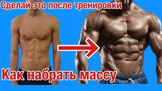 Что обязательно нужно сделать после тренировки. 2 условия набора массы