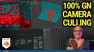 Frustum Culling 100% Geometry Nodes (No Dynamic Paint) | Blender 3D Tutorial