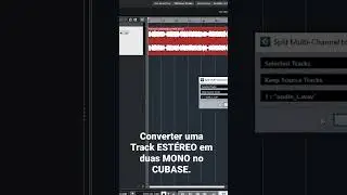 Converter uma Track ESTÉREO para MONO NO CUBASE. 