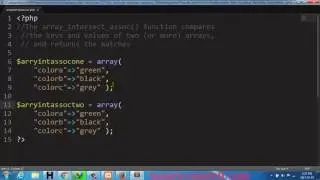 PHP array intersect assoc Function