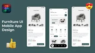 Sofa Mobile App Design Figma Tutorial |  Mobile App Design UI/UX with Prototype