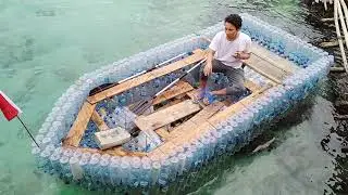 Perahu dari botol Plastik...