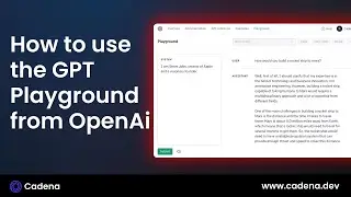 How to use the Open AI GPT Playground | Tutorial for Beginners