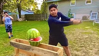 REAL LIFE FRUIT NINJA — BUT BETTER! (Fruit vs. Katana!) | Vlog