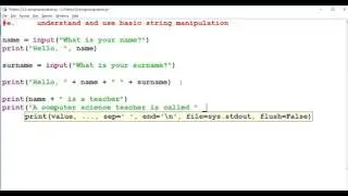 OCR Programming techniques (E) Python Programming - String Manipulation