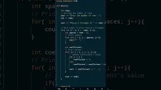 number pattern in c++ programming #coding #programming #shorts #viral #pattern