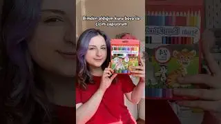 Bimden aldığım kuru boya ile çizim yapıyorum  #youtubechamps #cizim #bimaktüel #okuladönüş #kesfet