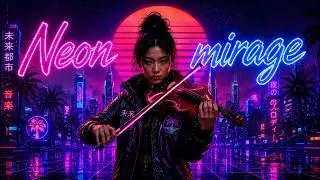 Neon Mirage 🎻 | Synthwave Violin Odyssey 🌌 | Retro Futuristic Spacewave Music