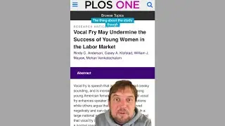 The “problem” with vocal fry!