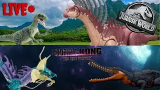 Jurassic World Mattel and Godzilla x Kong The New Empire Toy Unboxing Hangout LIVE!