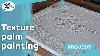 Texture palm tree painting with artist Osha Tonia